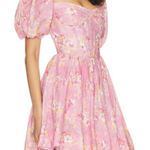 Bardot NEW  Kiah Corset puff sleeve Mini Dress PINK Photo 0