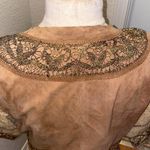 Moschino Vintage 1990s Western Tan Suede Leather Bolero Jacket EUC Sz 8 Photo 3