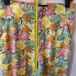 ZARA Multicolor Floral Wide Leg Trousers Dress Pants High Waisted Women's Medium Photo 12