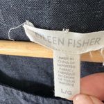 Eileen Fisher Linen Button Down Shirt Dress Size L Knee Length Lagenlook Gray Photo 4