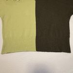 Madison Hudson Sweater Green Color Block Dolman Long Sleeve V Neck M Womens Size M Photo 5
