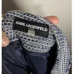 Karl Lagerfeld  Paris~Navy Blue~White Tweed Pencil Skirt 14 Photo 6