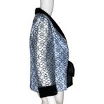 JR Nites Shirt Womens 12 Blue Black Rhinestone Evening Jacket Evening Wear Party Photo 1