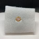 Handmade Pink Quartz stainless steel ring with chain - size 6.25 Photo 2