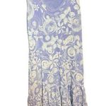 Fresh Produce Lavender White Floral Swirl Pattern 100% Cotton Tank Dress Sz S Photo 0