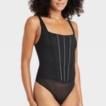 Auden Women's Rhinestone Lingerie Bodysuit - Black Photo 1