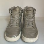 Puma Metallic Silver Studded Sneakers High Top Women's 6 EUR 36 Germany Design Photo 4