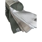 Wild Indigo Crew Slouch Socks 3 pairs White Beige Sage Shoe Size 4 Photo 4