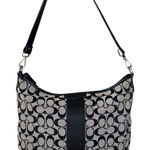 Coach Signature Monogram Handbag Grey Black Canvas Purse F29941 Photo 0