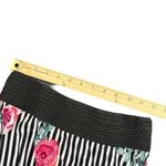 Robert Louis Womens Floral Striped Long Maxi Skirt Size S Black Maximalist Flowy Statement Photo 5