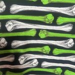LuLaRoe  Halloween Fall Liv T-Shirt Women's 2XL Neon Green & White Bones Festive Photo 4