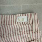 Paige Nellie Culotte Cropped Wide Leg Jeans in Blossom Pink Stripe Size 25 Photo 7