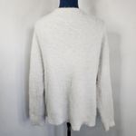 A New Day White Fuzzy Pullover V Neck Sweater Photo 4