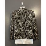 Kasper  Blazer Womens 10P Leopard Animal Print Single Button Jacket Petite Brown Photo 4