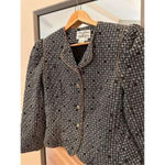 Richie Freemon Terri Jon Vintage Blazer Jacket Size 12 Black Photo 2