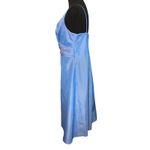 Da Vinci Ice Blue Satin Fit & Flare Y2K Holiday Party Dress Size 10 VTG Photo 2