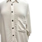 CP Shades Drop Shoulder Button Front 3/4 Sleeve Shirt Blouse White size Medium Photo 1