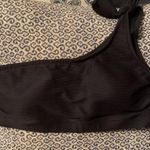 Old Navy NWOT  One Shoulder Tank Bralette Swim Top Size Large Black Photo 3