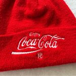  “Enjoy Coca Cola” Vintage Embroidered Pom Pom Winter Beanie Red/White Photo 1