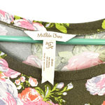 Matilda Jane  size‎ Medium green pink floral short sleeve top tee flutter sleeve Photo 3