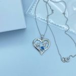 I Love You Forever Sea Turtle Sterling Silver Cz Necklace Photo 1