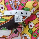 CAbi Ashbury Floral Colorful Bohemian Retro High Rise A-Line Pleated Skirt 4 Photo 4