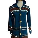 Vintage 70s OOAK. Bell sleeve Shacket Blue Photo 0
