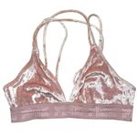 PINK - Victoria's Secret PINK Victoria’s Secret Unlined Pink Velvet Triangle Bralette Photo 0