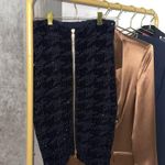 Balmain Black Sequin-Embellished Houndstooth Stretch-Knit Skirt Photo 6