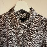Talbots Leopard Print Button-Down Shirt – Stretch Cotton – Size M (Bust 38) Photo 2