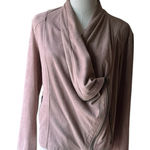 Cupcakes and Cashmere ‎ Faux Suede Moto Jacket Dusty Rose Size Small Photo 0