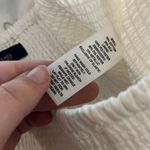 White House | Black Market WHBM White Gold Embroidered Smocked Waist Tiered Silk Mini Skirt Size XS Photo 5