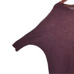 Vince Maroon Wool Silk & Alpaca Knit Blend Sheer 3/4 Dolman Sleeve Tunic Top Photo 4