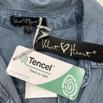 Velvet Heart Edison Shirt Chambray Button Up Short Sleeve Blue Pocket Small New Photo 8