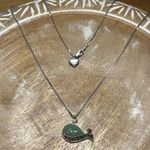 Hallmark  Marcasite Green Whale 925 Sterling Silver Necklace Photo 1