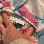 ASOS  smocked tank Dress Pink Blue abstract print sz 4 petite Photo 5