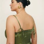 Reformation  Marguerite Silk Dress leaf green size 14 UB Photo 1