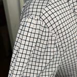 Adrianna Papell Black and White Grid Blouse Photo 2