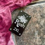 L&B Pink Tie Dye Top with Criss Cross Detail in Front Size 2X Photo 2