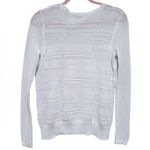 Vince NEW KNIT LONG SLEEVE ROUND NECK WHITE PULLOVER MESH SWEATER TOP M Photo 2