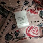 Living Doll pink floral smocked high neck blouse size small Photo 8