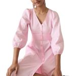 J.Crew - Stretch Viscose-Blend Button-Front Midi Dress Light Pink Sz 18 Photo 10