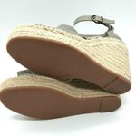 Treasure & Bond  Wedge Espadrille Sandals Ankle Strap Leather Open Toe Taupe 9.5 Photo 3