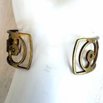 Vintage Brass Openwork rhinestone Cuff Bracelet Photo 4