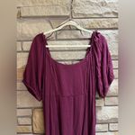 Old Navy Fit & Flare Crepe Midi Dress Purple Dark Mauve XL Photo 7
