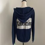 Harry Potter Ravenclaw V Neck Knit Sweater Hoodie Blue Gray Crest Logo Academia Photo 2