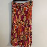 vintage ankle length fun patterned skirt made in india size 8 Photo 4