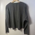 The GREii Top Womens Medium Gray Waffle Knit Heart Embroidered Thermal Lounge Photo 1