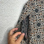 Adrienne Multicolor Floral Shift Dress Size S Short Sleeve Crew Neck Photo 3