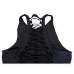 ALO YOGA Movement Sports Bra Crop Top Lace Up Corset Black Size Small Photo 7